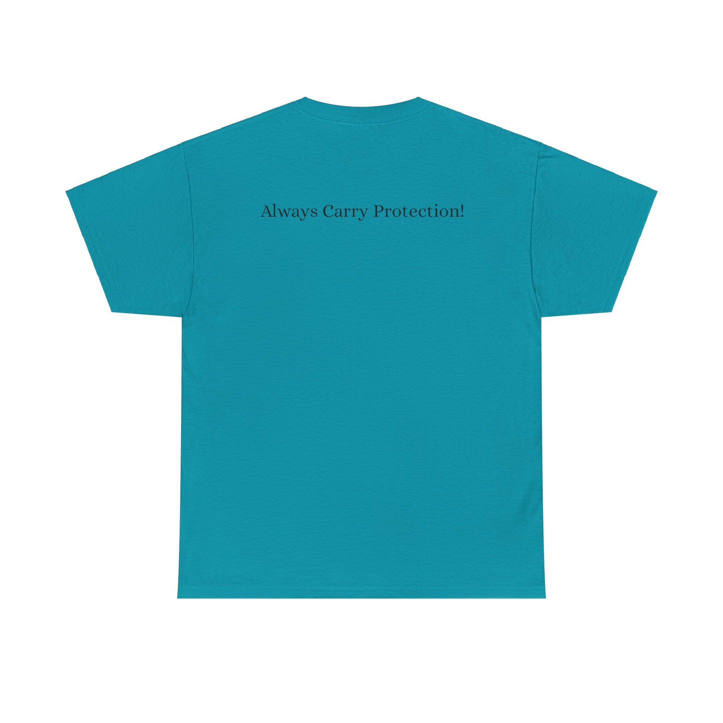 Unisex Heavy Cotton Tee Front & Back Lettering   BLACK    24.00