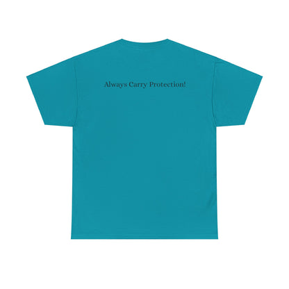 Unisex Heavy Cotton Tee Front & Back Lettering   BLACK    24.00