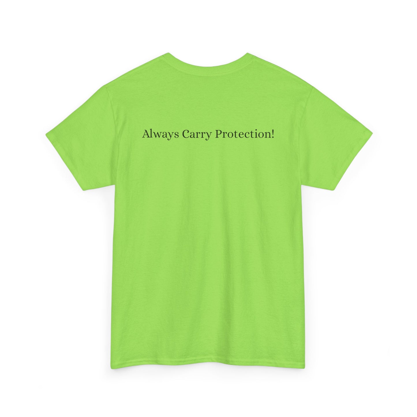 Unisex Heavy Cotton Tee Front & Back Lettering   BLACK    24.00