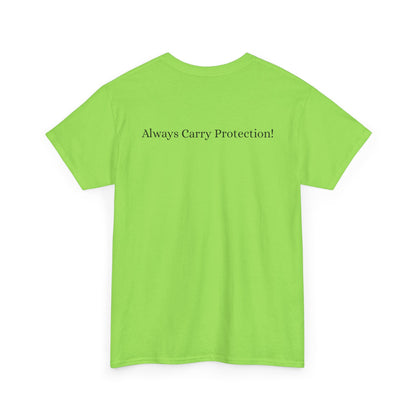 Unisex Heavy Cotton Tee Front & Back Lettering   BLACK    24.00