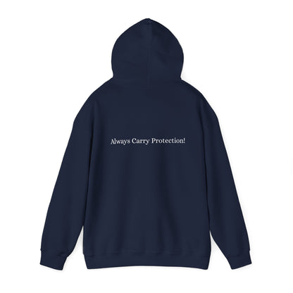 Unisex Heavy Blend™ Hooded Sweatshirt Front and Back WHITE Print   38.00