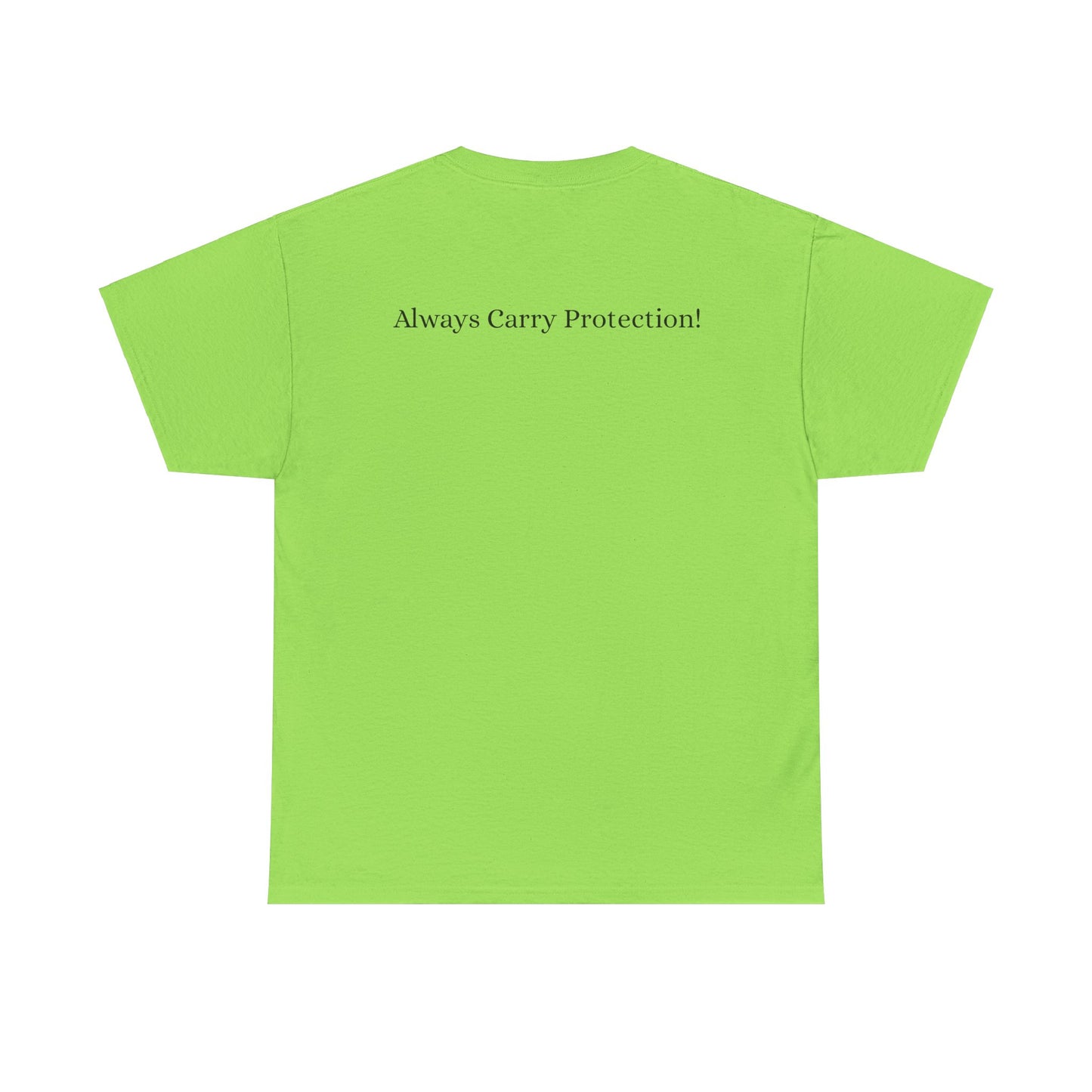 Unisex Heavy Cotton Tee Front & Back Lettering   BLACK    24.00