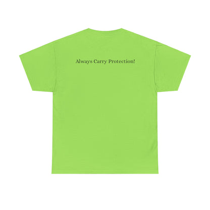 Unisex Heavy Cotton Tee Front & Back Lettering   BLACK    24.00