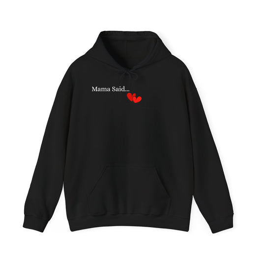 Unisex Heavy Blend™ Hooded Heart Sweatshirt Front and Back WHITE Print   $38.00