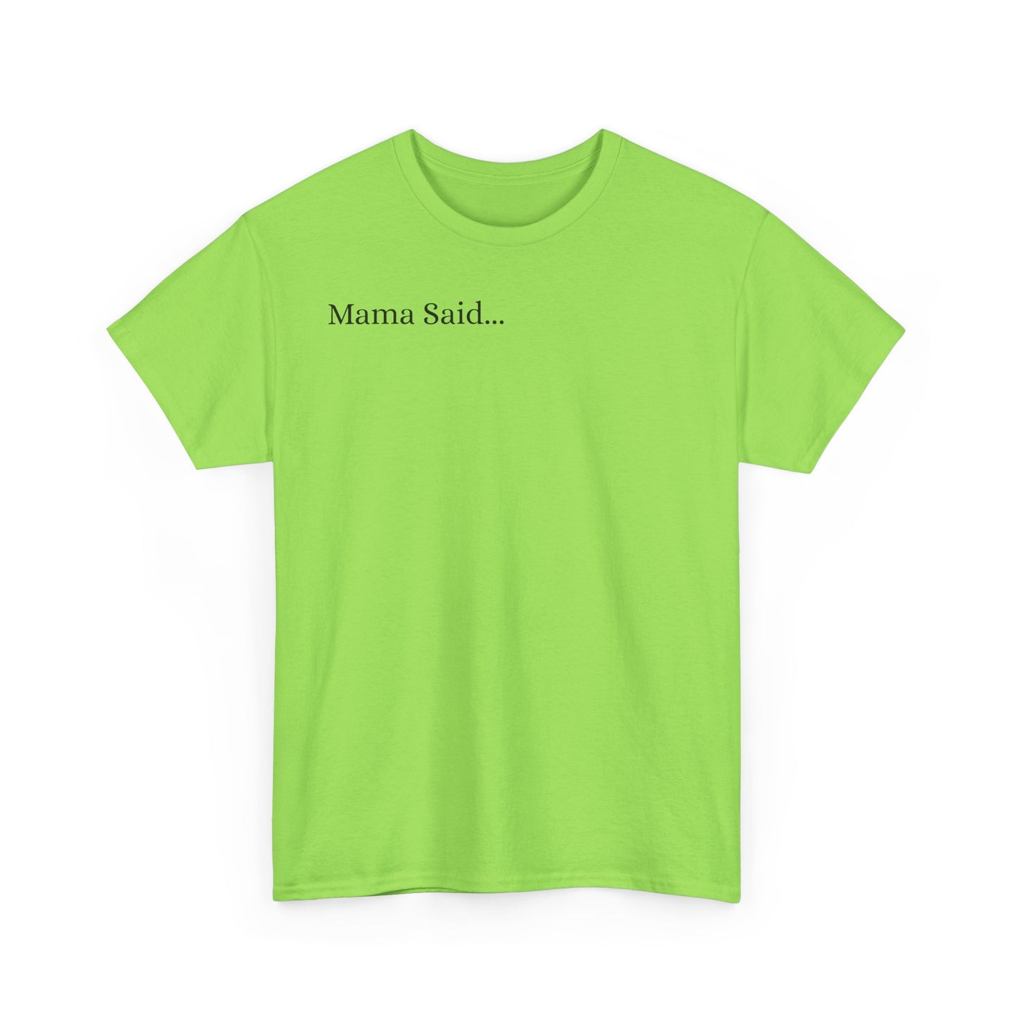Unisex Heavy Cotton Tee Front & Back Lettering   BLACK    24.00