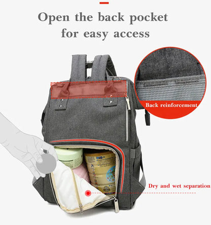 Mummy Large Capacity Backpack Bag Mom Bag Multi-function Waterproof Outdoor Travel Diaper Bags For Baby Care
