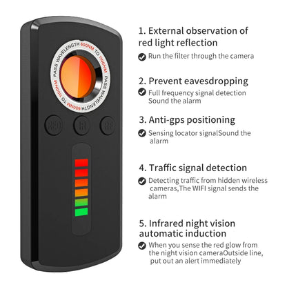 Hidden Camera Detector Anti Spy Gadget Professional Spy things Wireless Signal Infrared Camera Car GPS Bug Mini Search Devices   30.00