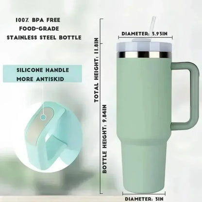 40 oz Drink Tumbler with Handle!!!! Light Blue 8