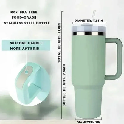 40 oz Drink Tumbler with Handle!!!! Light Blue 8