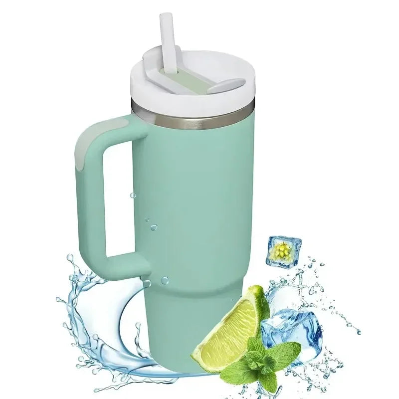 40 oz Drink Tumbler with Handle!!!! Light Blue 8
