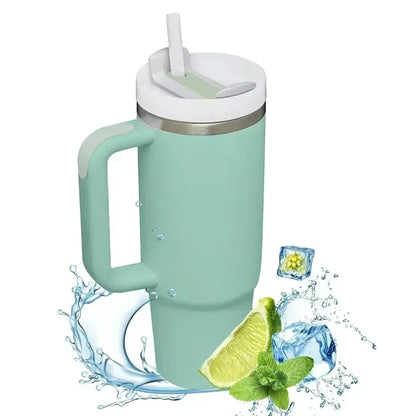 40 oz Drink Tumbler with Handle!!!! Light Blue 8
