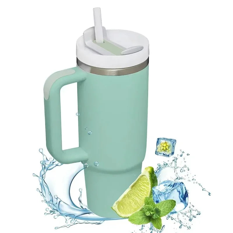 40 oz Drink Tumbler with Handle!!!! Light Blue 8