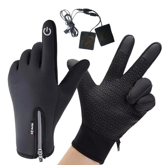USB Rechargeable Heating Gloves Snowboard Gloves Touchscreen Winter Thermal Gloves Snow Mittens Snowboard Gloves For Ski Riding