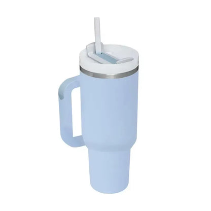 40 oz Drink Tumbler with Handle!!!! Light Blue 8