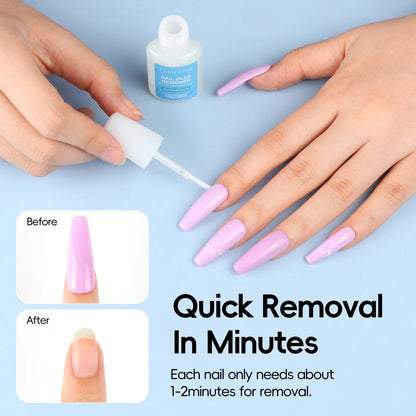 Coscelia 10ML Nail Glue Remover for Press on Nails Tips Remover Glue Off forDebonder for False Nail with Rhinestone Decorations